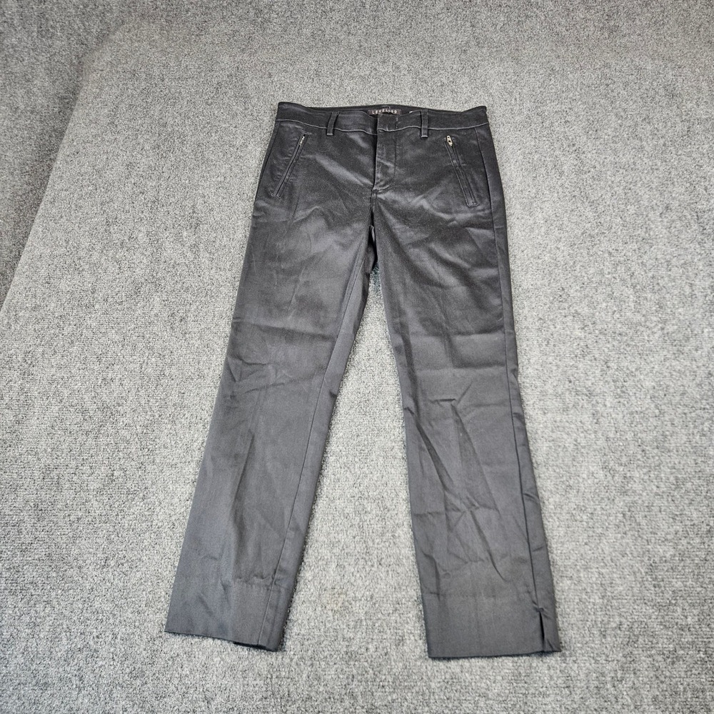 Level 99 Petite Grizzly Gray Sateen Trousers Zip Pockets SA2E02PSFS-25 Size 27P